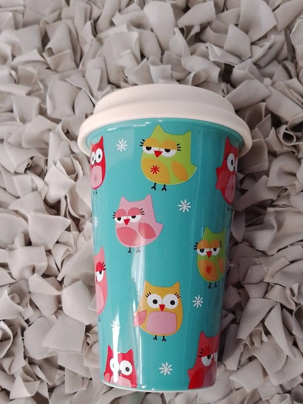 Ceramic Coffee Cup With Silicone Lid